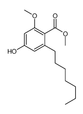 2-庚基-4-羟基-6-甲氧基苯甲酸甲酯 结构式