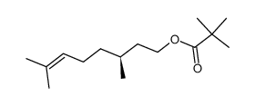 Propanoic acid, 2,2-dimethyl-, (3S)-3,7-dimethyl-6-octen-1-yl ester 结构式