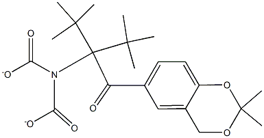 二-(叔丁基)2-(2,2-二甲基-4H-1,3-苯并二恶英-6-基)-2-氧代乙基亚氨基二碳酸酯 结构式