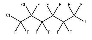 1,2-二氯-1,1,2,3,3,4,4,5,5,6,6-十一氟-6-碘己烷 结构式