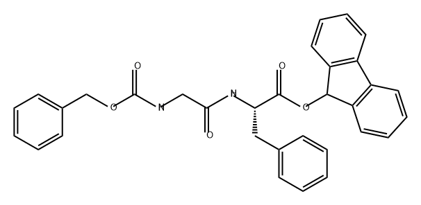 N-[N-[(苯甲氧基)羰基]甘氨酰]-L-苯丙氨酸 9H-芴-9-基酯 结构式