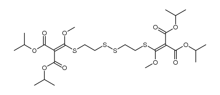 14-Oxa-3,6,7,10-tetrathiahexadeca-1,11-diene-1,1,12-tricarboxylic acid, 2,11-dimethoxy-15-methyl-13-oxo-, tris(1-methylethyl) ester (9CI) 结构式