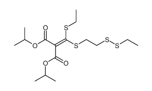 Propanedioic acid, 2-[[[2-(ethyldithio)ethyl]thio](ethylthio)methylene]-, 1,3-bis(1-methylethyl) ester 结构式