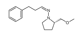 1-Pyrrolidinamine, 2-(methoxymethyl)-N-(3-phenylpropylidene)-, (2S)- 结构式