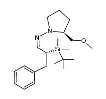 1-Pyrrolidinamine, N-[2-[(1,1-dimethylethyl)dimethylsilyl]-3-phenylpropylidene]-2-(methoxymethyl)-, [R-(R*,S*)]- (9CI) 结构式