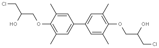 2-Propanol, 1,1'-[(3,3',5,5'-tetramethyl[1,1'-biphenyl]-4,4'-diyl)bis(oxy)]bis[3-chloro- (9CI) 结构式