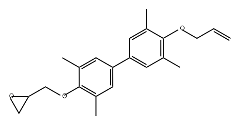 Oxirane, 2-[[[3,3',5,5'-tetramethyl-4'-(2-propen-1-yloxy)[1,1'-biphenyl]-4-yl]oxy]methyl]- 结构式