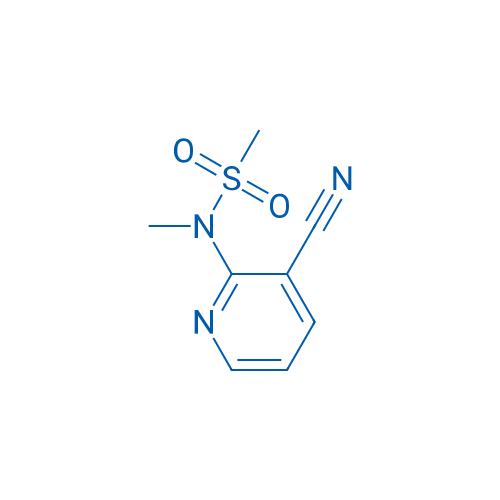 N-(3-氰基吡啶-2-基)-N-甲基甲烷磺酰胺 结构式