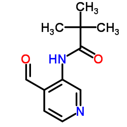 N-(4-甲酰基吡啶-3-基)-2,2-二甲基丙酰胺 结构式