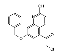 2(1H)-Quinolinone, 5-(2-chloroacetyl)-7-(phenylmethoxy)- 结构式