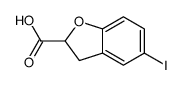 5-碘-2,3-二氢苯并呋喃-2-羧酸 结构式