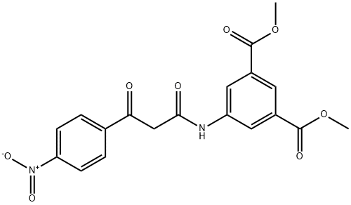 5-(3-(4-硝基苯基)-3-氧代丙酰氨基)间苯二甲酸二甲酯 结构式
