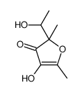 4-羟基-2-(1-羟乙基)-2,5-二甲基呋喃-3(2H)-酮 结构式