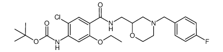 氨基甲酸-[2-氯-5-乙氧基-4-[[[[4-[(4-氟苯基)甲基]-2-吗啉基]甲基]氨基]羰基]苯基]-1,1-二甲基乙酯 结构式