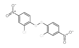 2-chloro-1-(2-chloro-4-nitro-phenyl)disulfanyl-4-nitro-benzene 结构式
