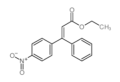 (Z)-乙基 3-(4-硝基苯基)-3-苯基丙烯酸酯 结构式