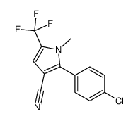2-对氯苯基-1-甲基-5-三氟甲基吡咯-3-腈 结构式