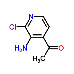 1-(3-氨基-2-氯吡啶-4-基)乙酮 结构式
