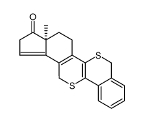 1,6-二硫杂苯并(3,4)雌甾-3,5(10),8,14-四烯-17-酮 结构式