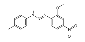 1-(4-甲基苯基)-3-(2-甲氧基-4-硝基苯基)三氮烯 结构式