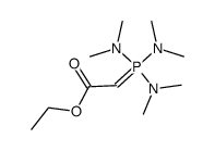 2-[三(二甲氨基)磷亚基]乙酸乙酯 结构式