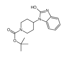 4-(2-氧代-2,3-二氢-1H-苯并[d]咪唑-1-基)哌啶-1-羧酸叔丁酯 结构式