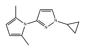1-环丙基-3-(2,5-二甲基-1H-吡咯-1-基)-1H-吡唑 结构式