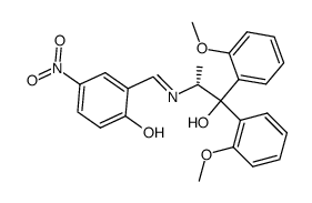 Benzenemethanol, α-[(1R)-1-[[(2-hydroxy-5-nitrophenyl)methylene]amino]ethyl]-2-methoxy-α-(2-methoxyphenyl)- 结构式