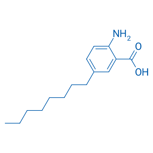 2-氨基-5-辛基苯甲酸 结构式