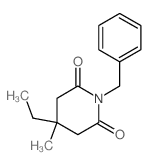 1-苄基-4-乙基-4-甲基哌啶-2,6-二酮 结构式