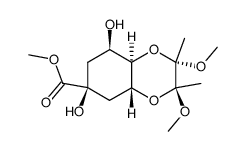 (2S,3S,4aR,6S,8R,8aR)-Octahydro-6,8-dihydroxy-2,3-diMethoxy-2,3-diMethyl-1,4-benzodioxin-6-carboxylic Acid Methyl Ester 结构式
