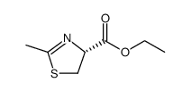 (4R)-2-甲基-4,5-二氢噻唑-4-羧酸乙酯 结构式