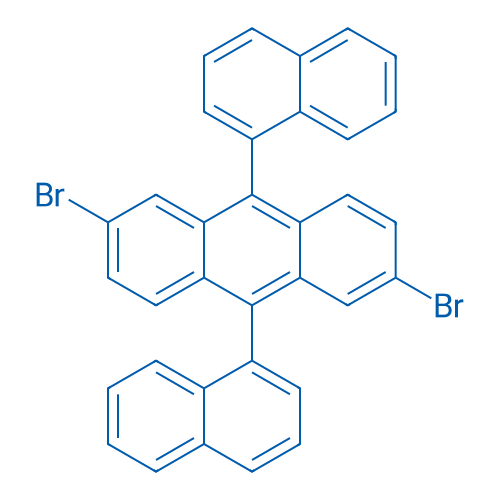 2,6-二溴-9,10-二(1-萘)蒽 结构式