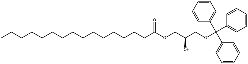 Hexadecanoic acid, (2R)-2-hydroxy-3-(triphenylmethoxy)propyl ester 结构式