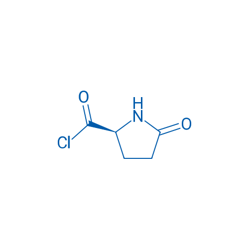 2-Pyrrolidinecarbonyl chloride, 5-oxo-, (2S)- (9CI) 结构式