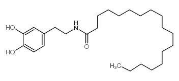 N-[2-(3,4-二羟基苯基)乙基]十八烷酰胺 结构式