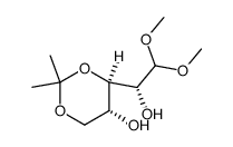 3,5-O-(1-甲基亚乙基)-D-核糖 二甲基缩醛 结构式