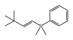Benzene, [[(1E)-3,3-dimethyl-1-buten-1-yl]dimethylsilyl]- 结构式