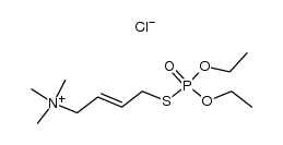 2-Buten-1-aminium, 4-[(diethoxyphosphinyl)thio]-N,N,N-trimethyl-, chloride (1:1) 结构式