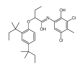 4,6-二氯-5-甲基-2-(2',4'-二特戊基苯氧基异丁酰胺基)苯酚 结构式