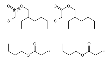2-ethylhexyl 4,4-bis(3-butoxy-3-oxopropyl)-10-ethyl-7-oxo-8-oxa-3,5-dithia-4-stannatetradecanoate 结构式