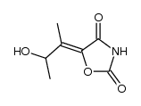 5-(2-羟基-1-甲基亚丙基)-2,4-恶唑烷二酮 (Z)- 结构式