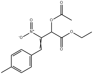 2-乙酰氧基-3-硝基-4-(对甲苯基)丁-3-烯酸乙酯 结构式