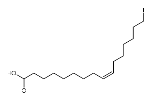 9-Hexadecenoic acid, 16-iodo-, (Z)- (9CI) 结构式