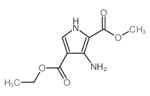 3-氨基-1H-吡咯-2,4-二甲酸二乙酯 结构式