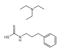 三乙铵-3-苯基丙基二硫代氨基甲酸盐 结构式