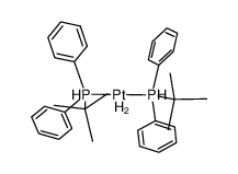 二氢双[(1,1-二甲基乙基)二苯基膦]合铂 结构式