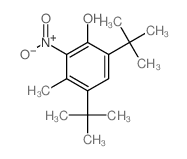 2-硝基-3-甲基-4,6-二叔丁基苯酚 结构式