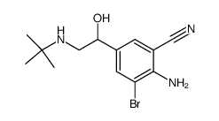 2-氨基-3-溴-5-[2-(叔丁基氨基)-1-羟乙基]苯甲腈 结构式