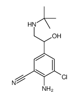 2-氨基-3-氯-5-[2-(叔丁基氨基)-1-羟乙基]苯甲腈 结构式